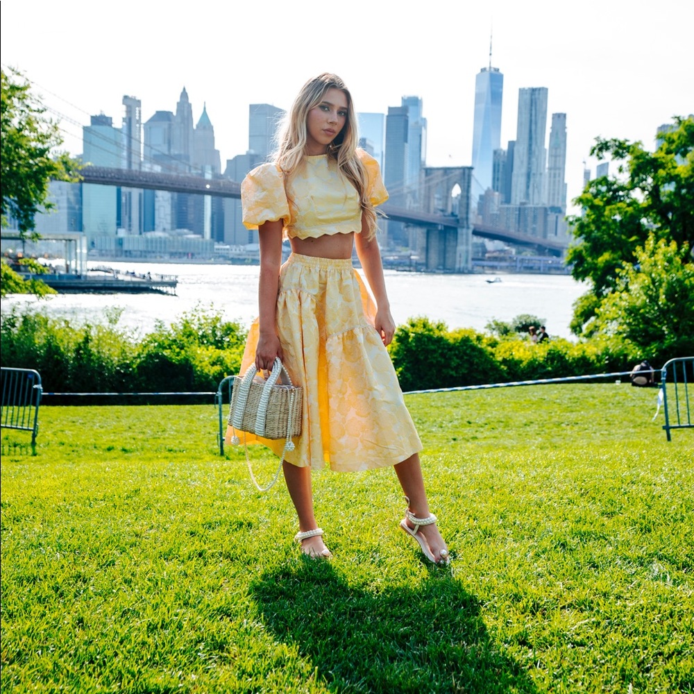 Victoria two-piece set skirt and crop top